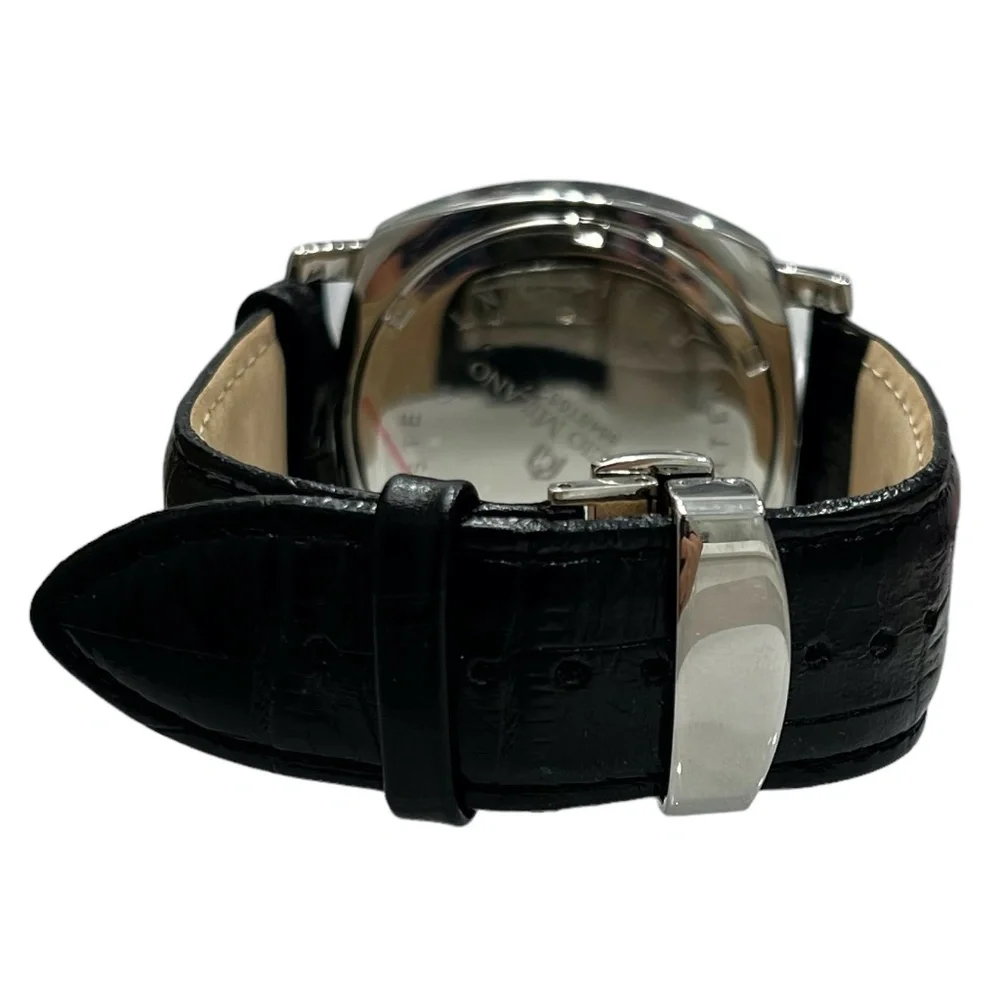 GIORGIO MILANO STAINLESS STEEL BLACK DIAL QUARTZ WATCH 864ST032